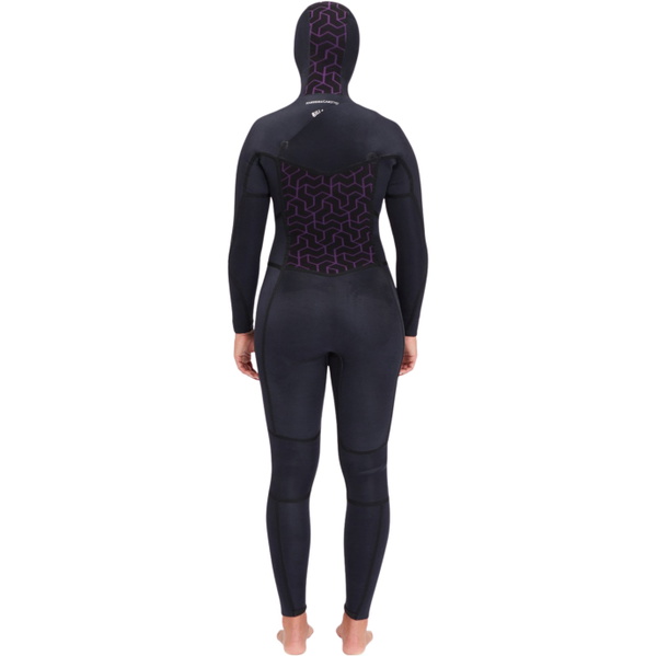 Billabong Womens Synergy 5/4mm Chest Zip Hooded Wetsuit ABJW200100 - Wild Black